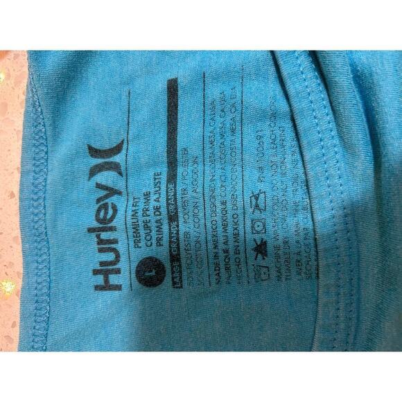 HURLEY TURQUOISE SKATE TANK TOP FRONT LOGO MENS LARGE - Picture 3 of 3